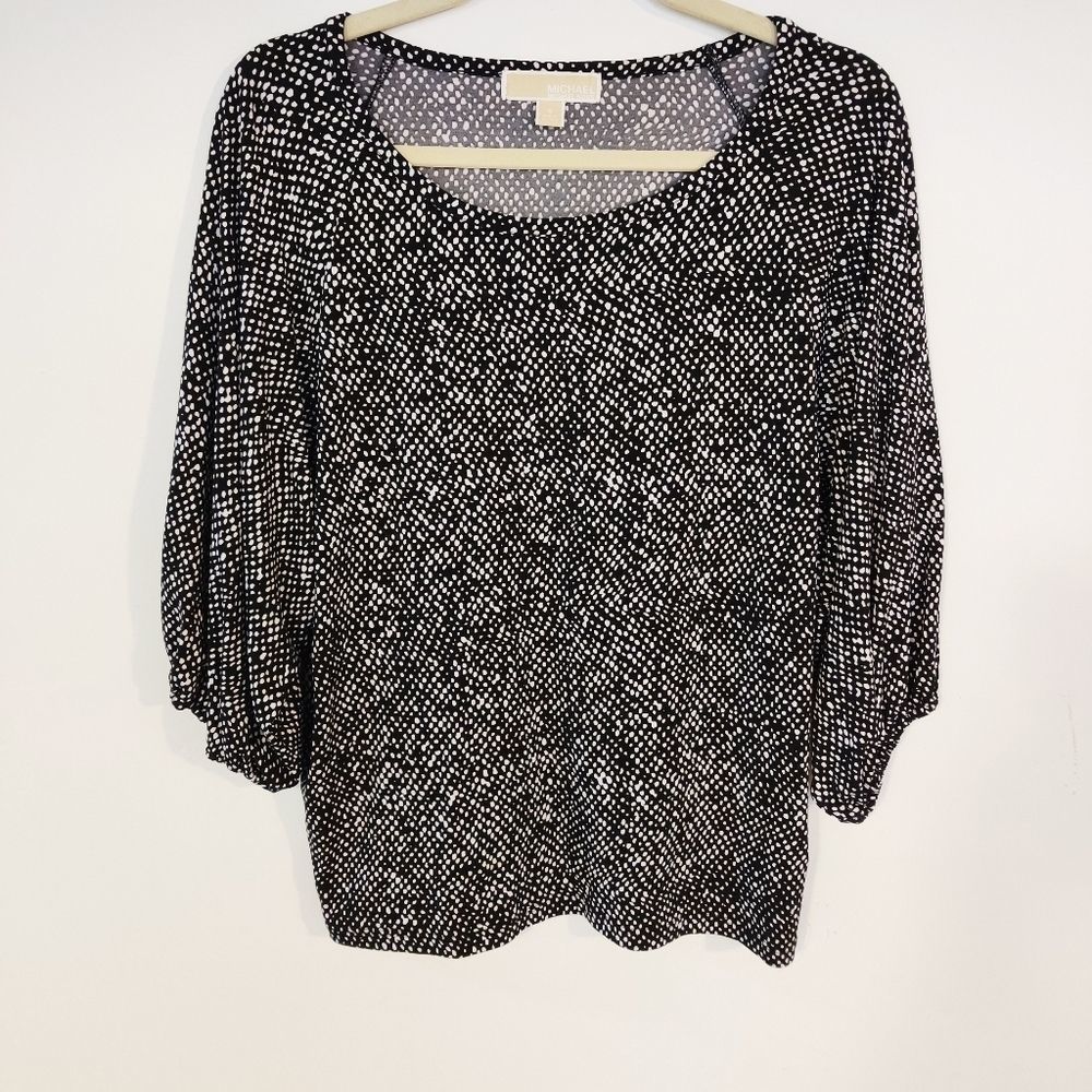 Michael Kors Black and white Blouse top sz S